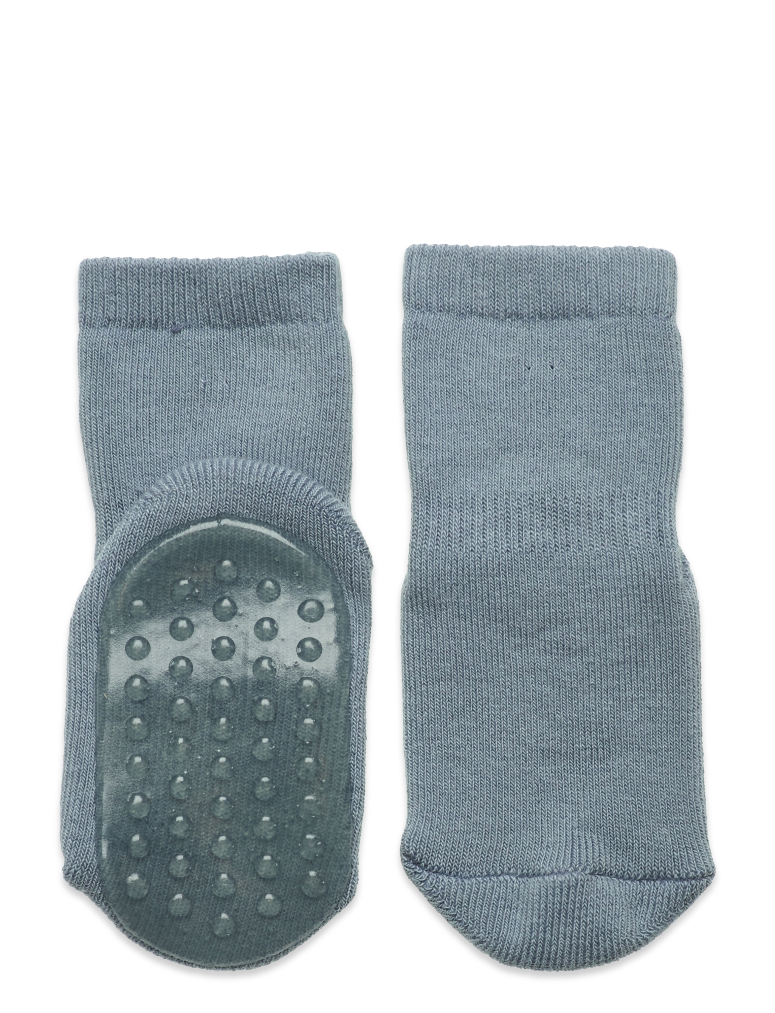Cotton socks - anti-slip - DUSTY BLUE