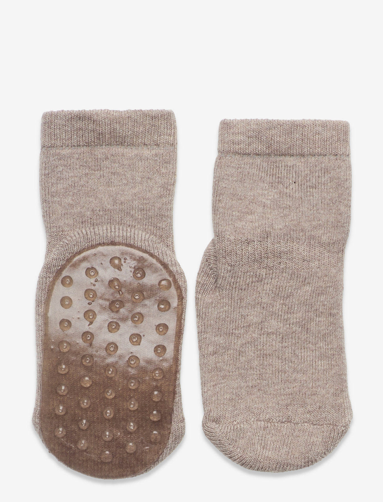 mp Denmark - Cotton socks - anti-slip - efterårstøj - light brown melange - 0