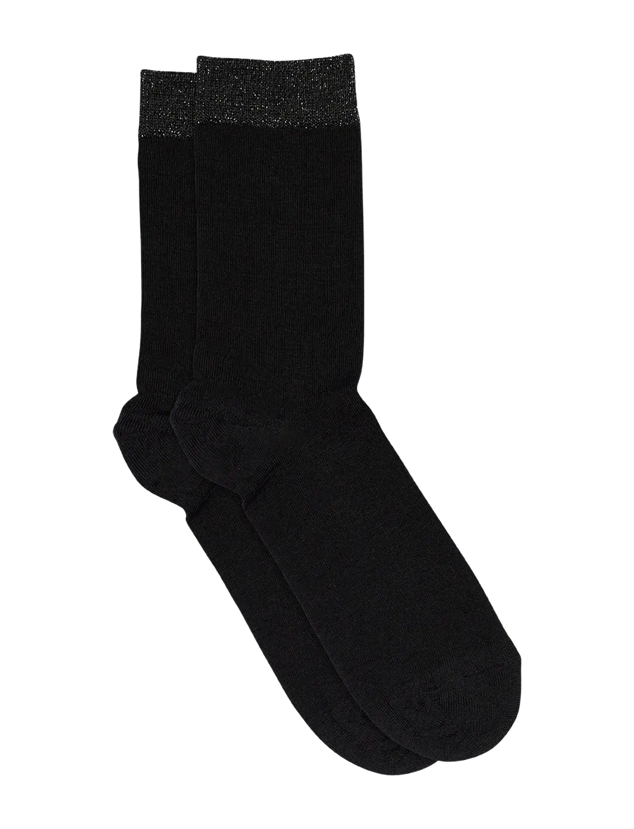Wool/silk socks - BLACK