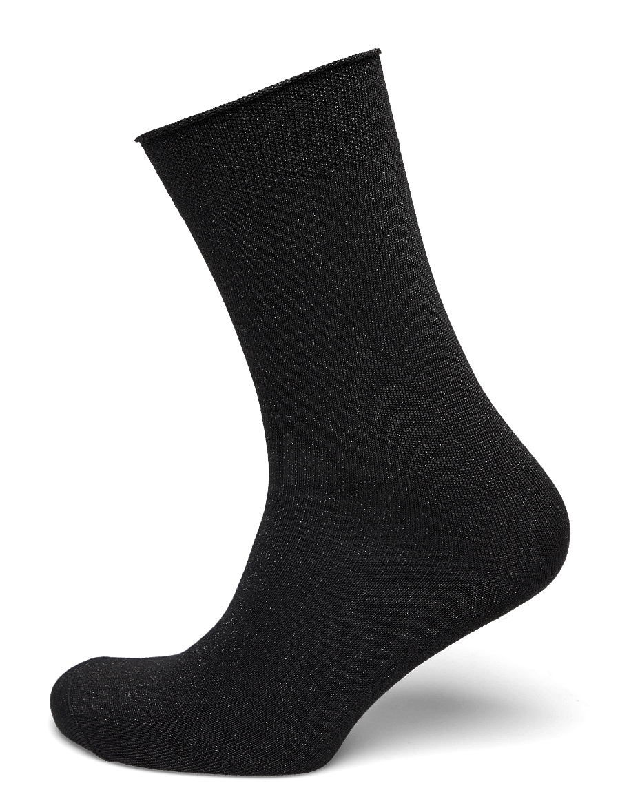 mp Denmark - Lucinda glitter socks - almindelige strømper - black - 0