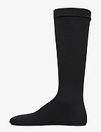 Wool/cotton knee socks - BLACK