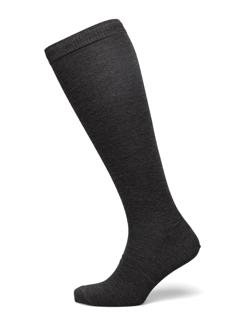 mp Denmark - Wool/cotton knee socks - vanliga strumpor - dark grey melange - 0