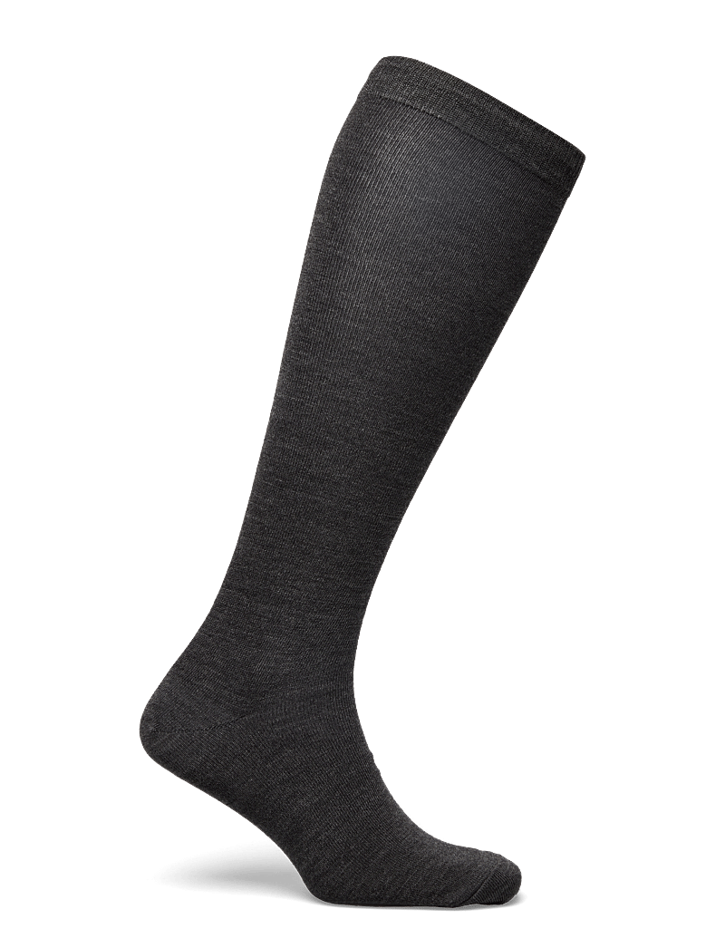 mp Denmark - Wool/cotton knee socks - vanliga strumpor - dark grey melange - 1