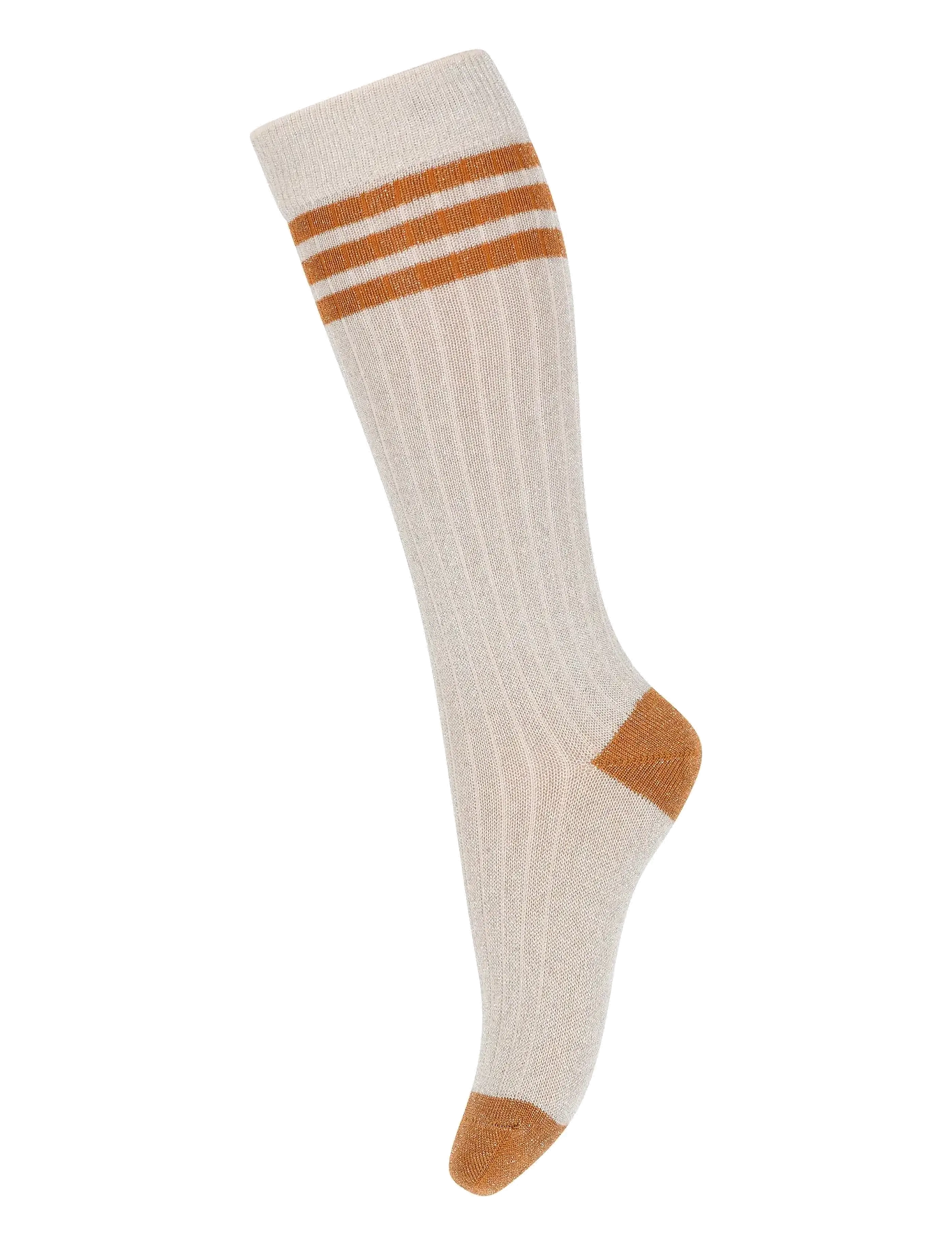 mp Denmark Merle glitter knee socks - Kläder - CHAMPAGNE / beige