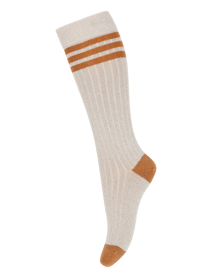 mp Denmark - Merle glitter knee socks - strümpfe - champagne - 0