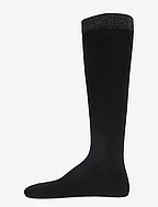 Wool/silk knee socks - BLACK