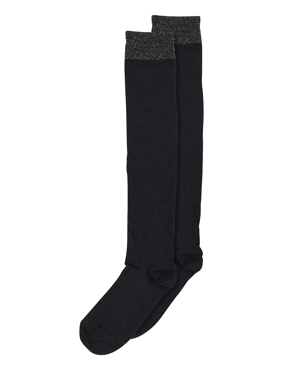 mp Denmark - Wool/silk knee socks - põlvikud - black - 0