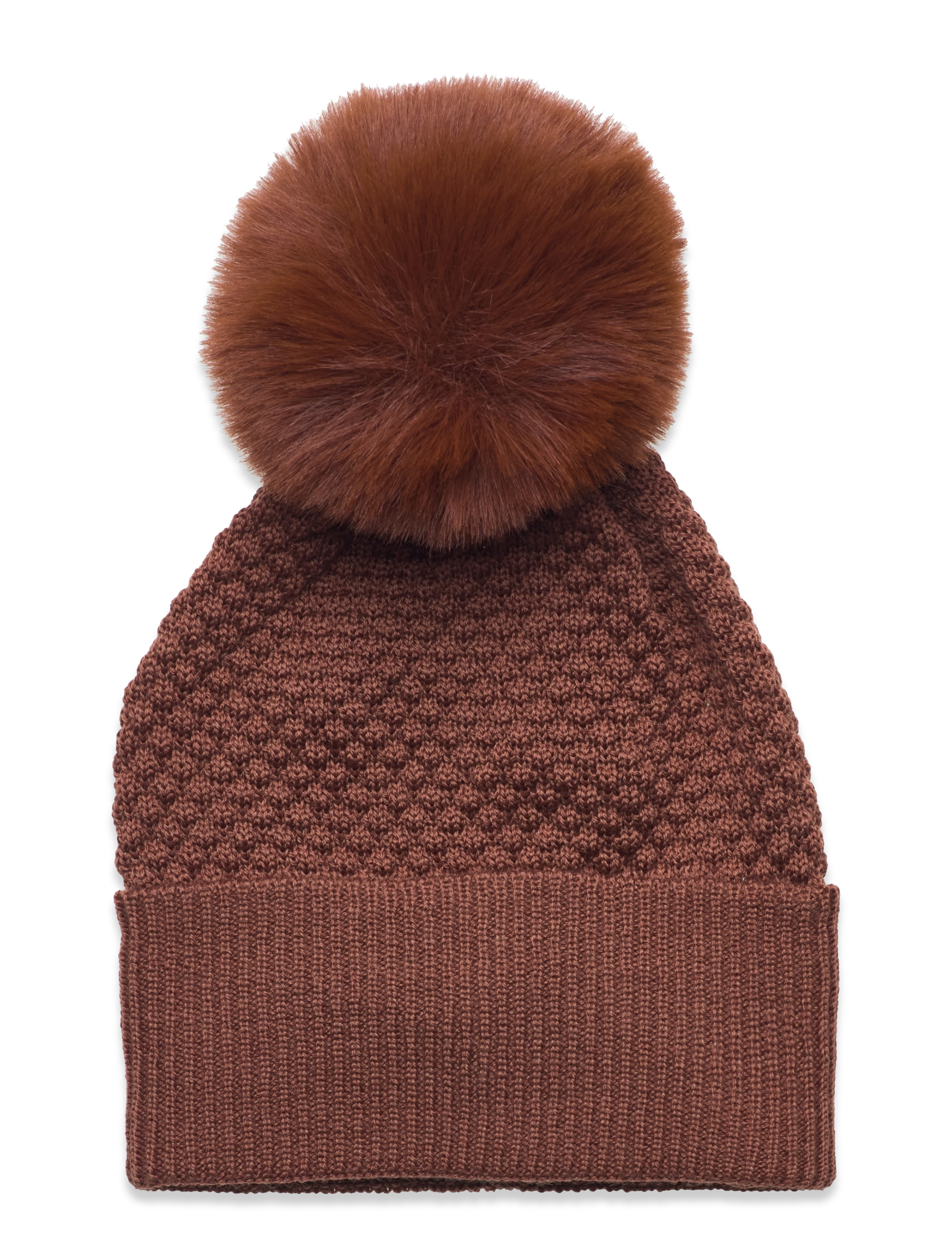 mp Denmark Oslo beanie - fake fur - Accessoires - SOFT BROWN / brown
