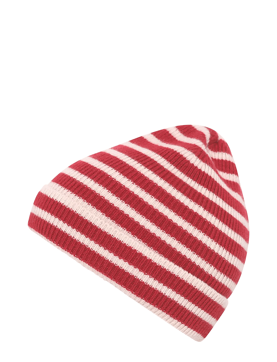 mp Denmark - Bergen striped beanie - beanies - scarlet smile - 0