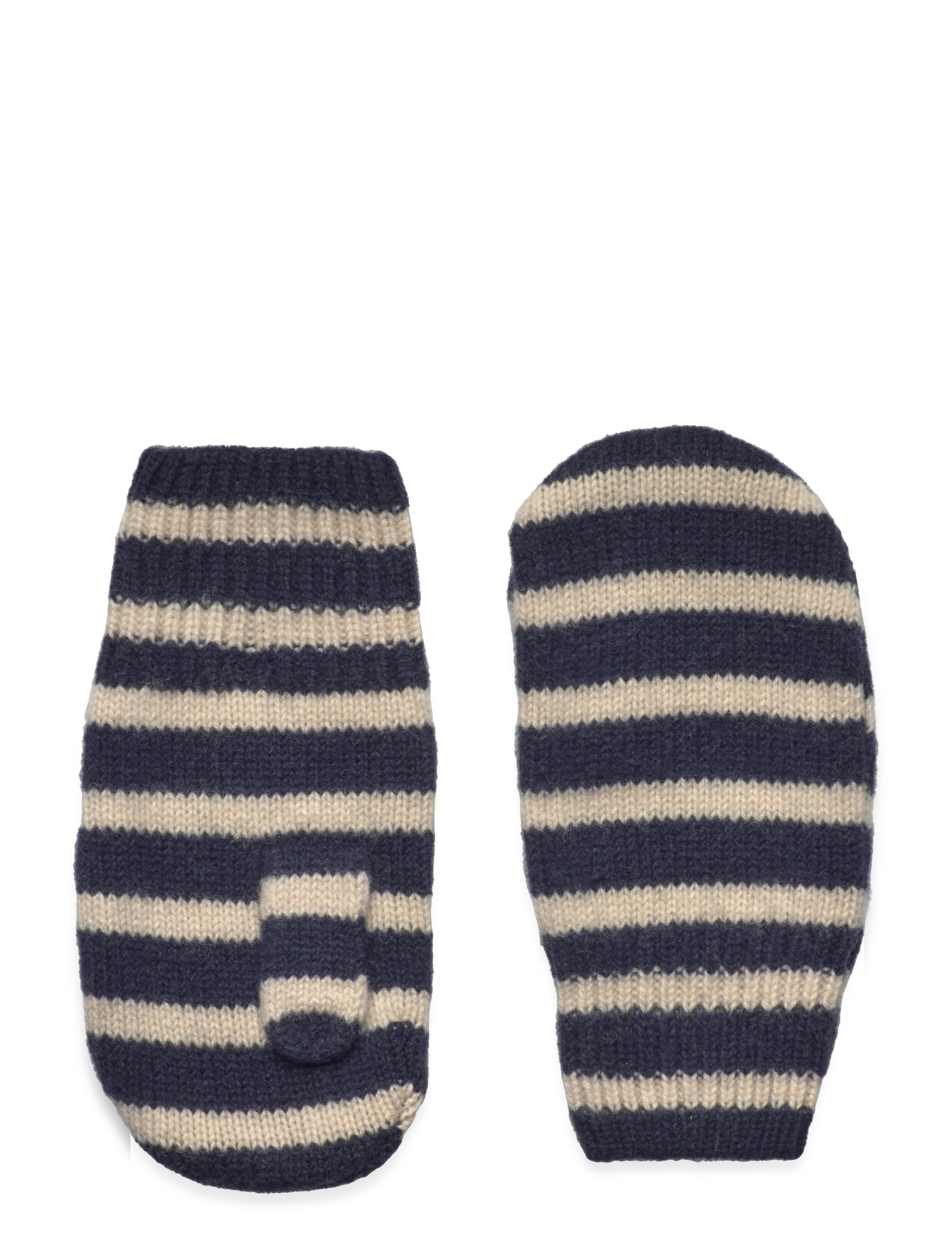 Bergen striped mittens - DARK DENIM MELANGE