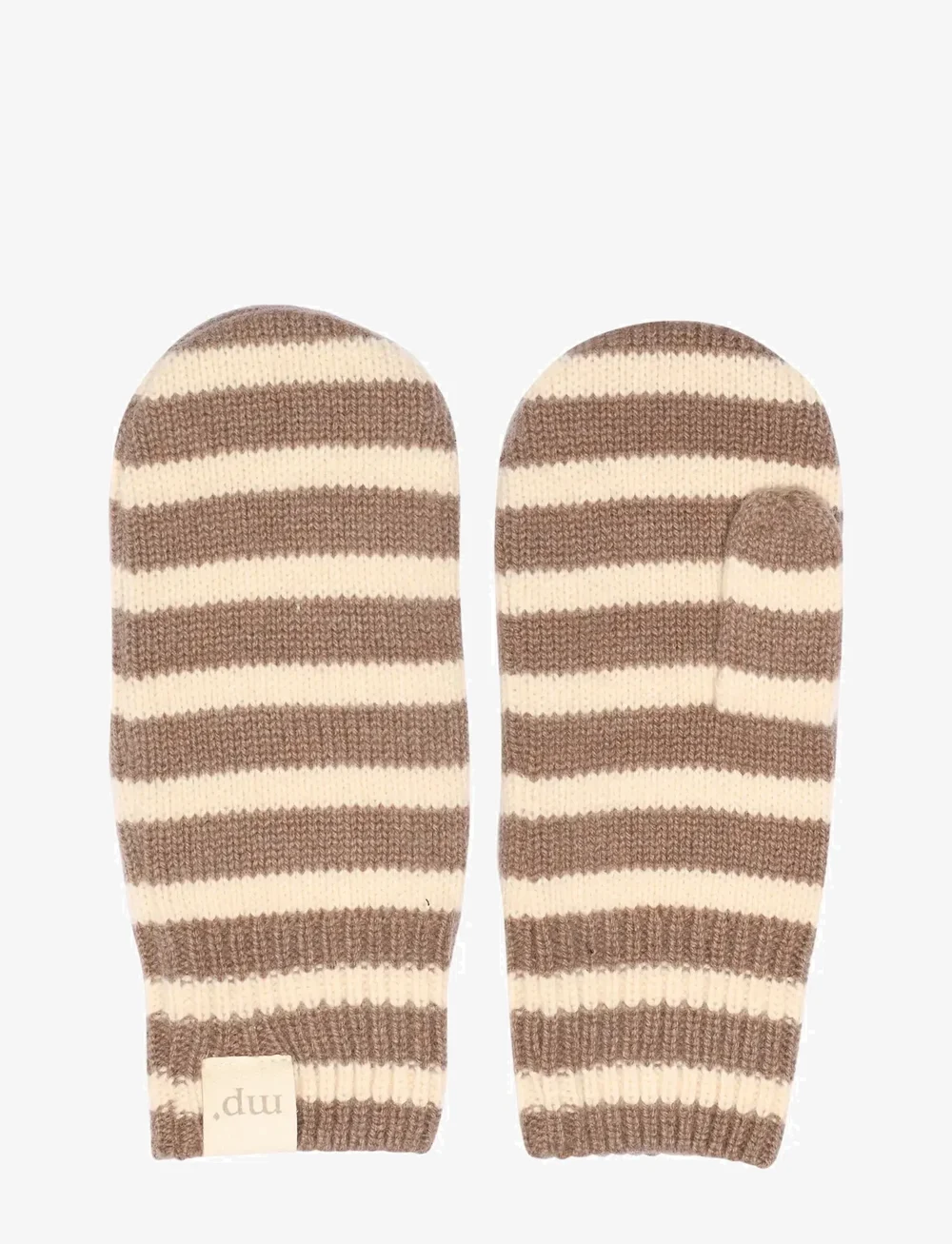 mp Denmark - Bergen striped mittens - vantar - smoked wood - 0