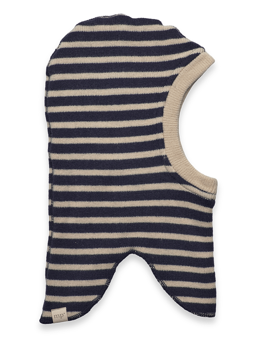 mp Denmark - Bergen striped balaclava - talviasusteet - dark denim melange - 0