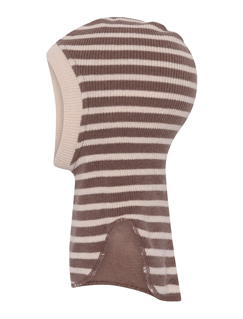 mp Denmark - Bergen striped balaclava - talveaksessuaarid - smoked wood - 0