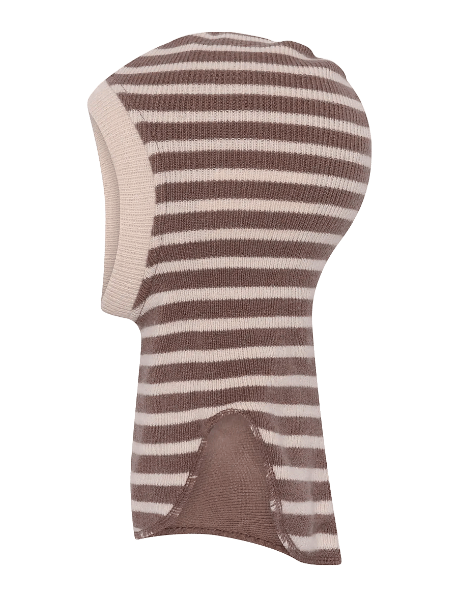 mp Denmark - Bergen striped balaclava - winteraccessoires - smoked wood - 0