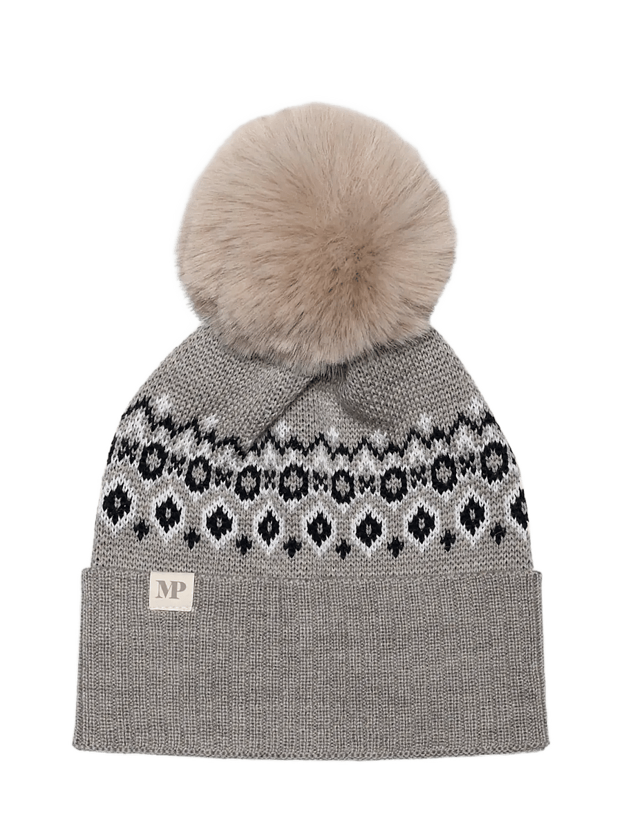 mp Denmark - Torshavn beanie - adītas cepures - light brown melange - 0