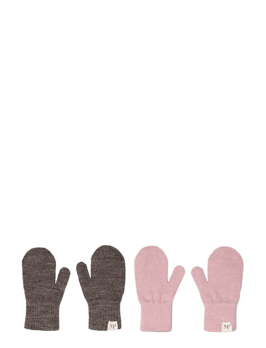 mp Denmark - Comfy mittens 2-pack - kindad - mix denver mel alt rosa - 0