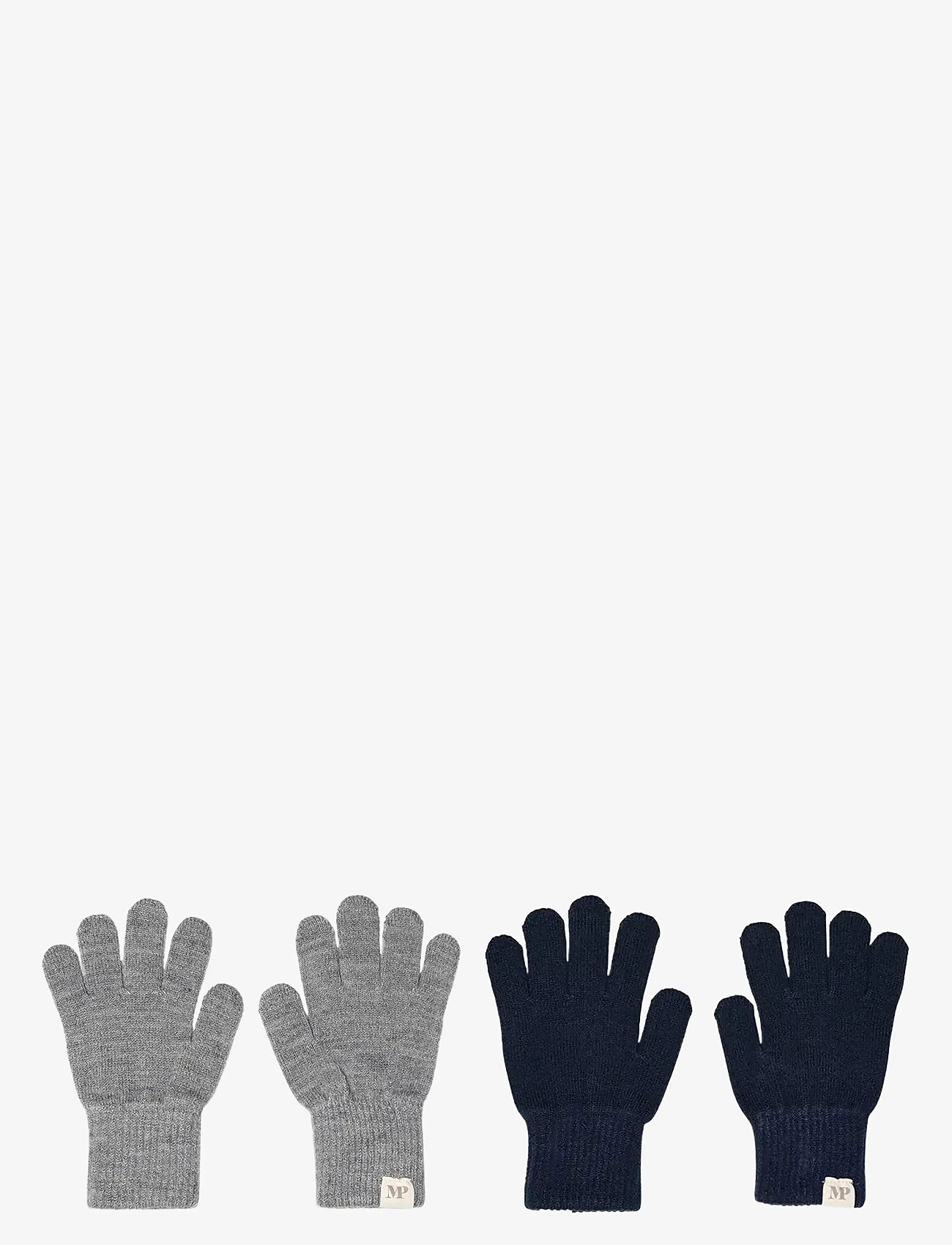 mp Denmark - Comfy gloves 2-pack - handschuhe - grey mal. - 0