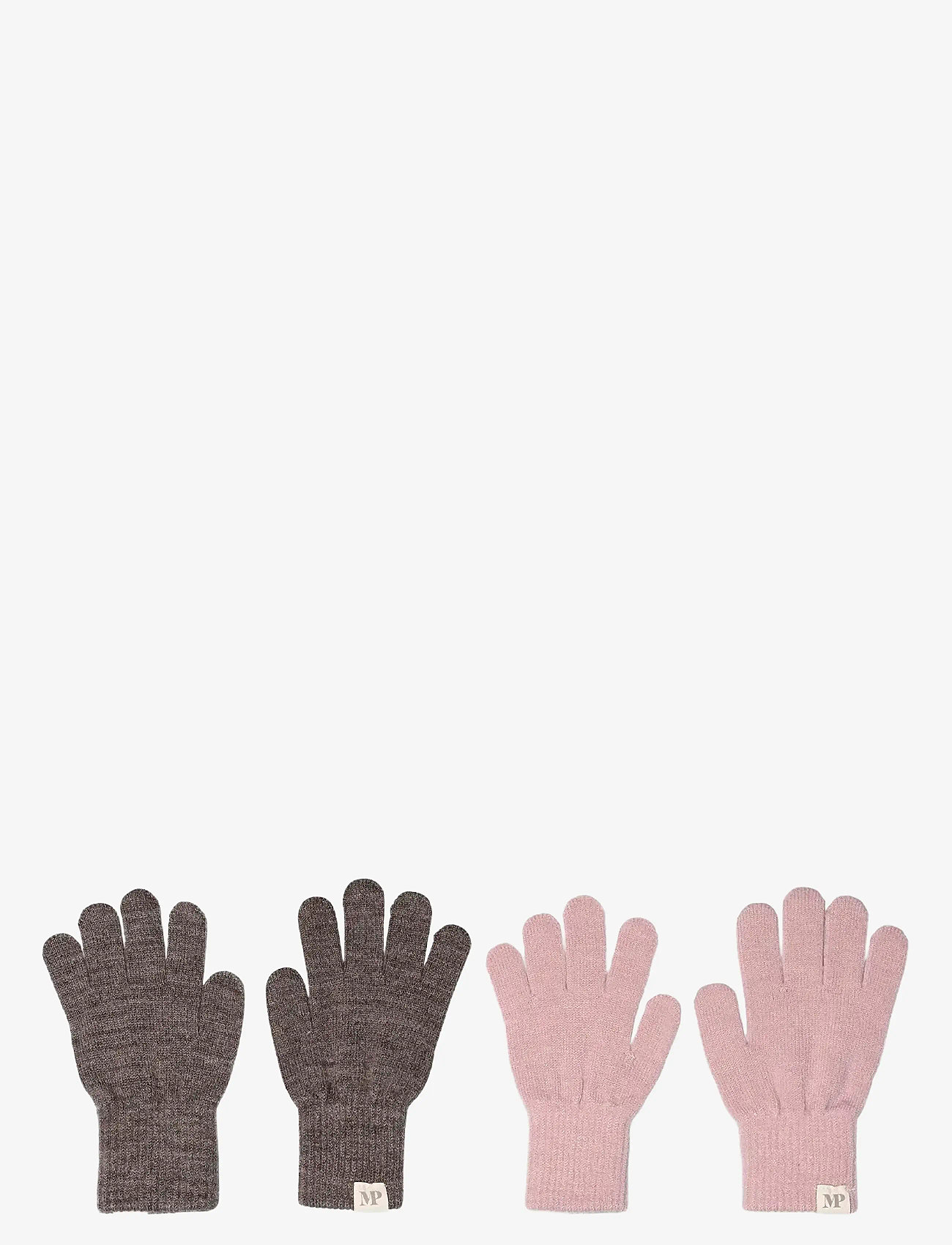 mp Denmark - Comfy gloves 2-pack - accessories - mix denver mel alt rosa - 0