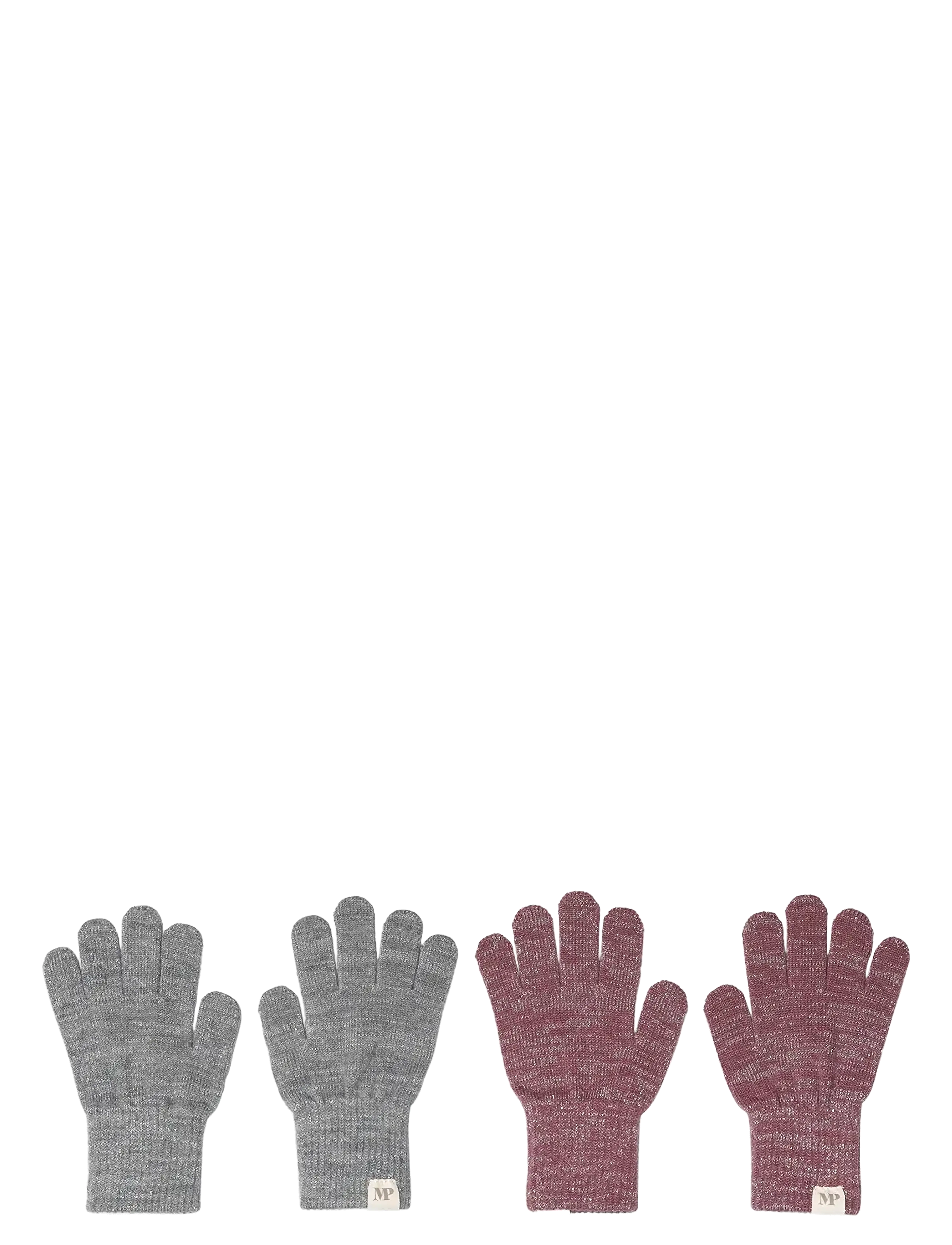 mp Denmark Comfy glitter gloves 2-pack - Handschoenen & Wanten - MIX LIGHT GREY MEL GRAPE SHAKE / multi