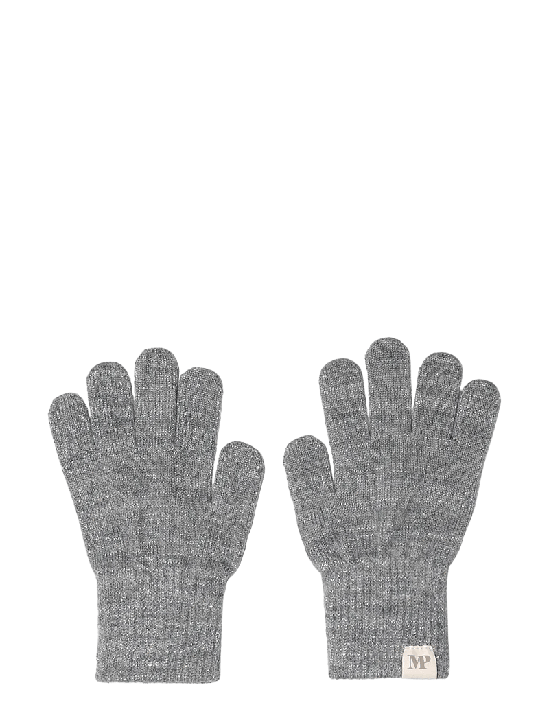 mp Denmark - Comfy glitter gloves 2-pack - handsker - mix light grey mel grape shake - 1