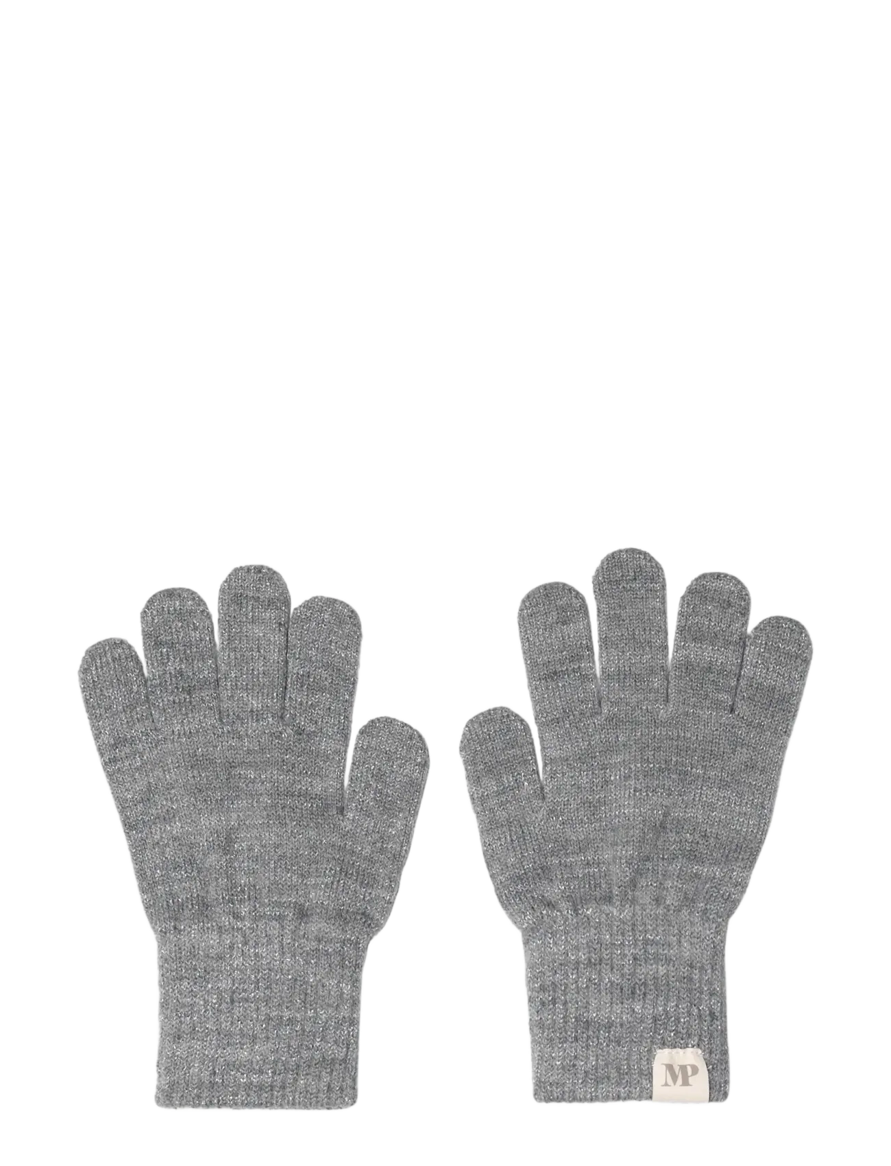 mp Denmark - Comfy glitter gloves 2-pack - handschuhe - mix light grey mel grape shake - 1