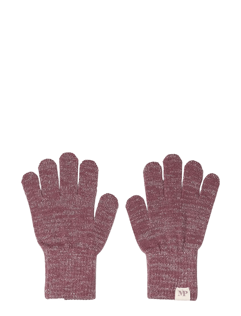 mp Denmark - Comfy glitter gloves 2-pack - handsker - mix light grey mel grape shake - 2