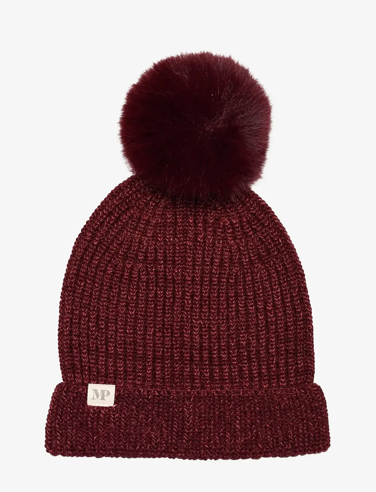 mp Denmark - Svaneke beanie - pompon - talvemütsid - wine red - 0
