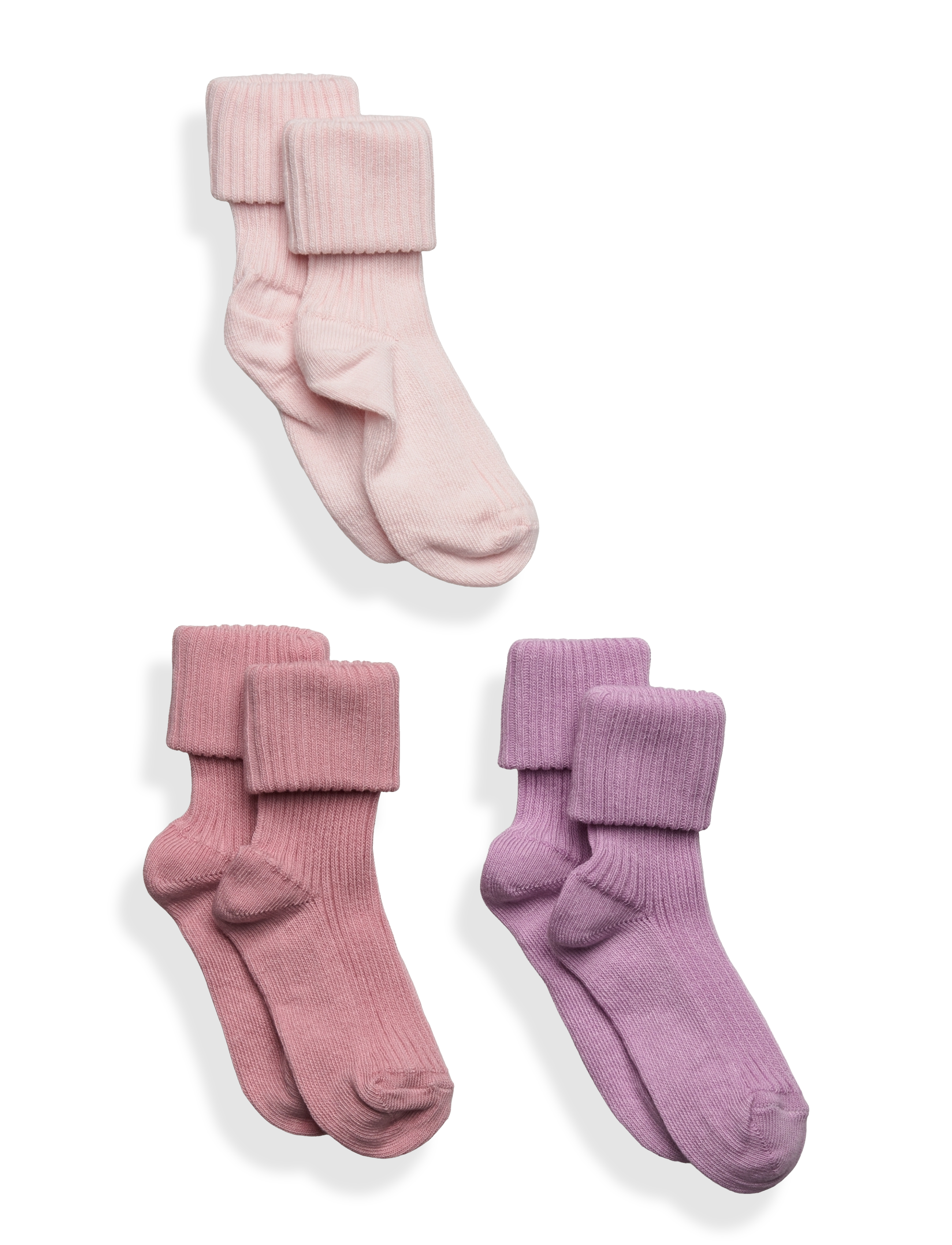 mp Denmark Cotton rib baby socks - 3-pack - Deals - CHERRY BLOSSOM / pink/rose