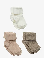 mp Denmark - Cotton rib baby socks - 3-pack - madalaimad hinnad - multi - 0