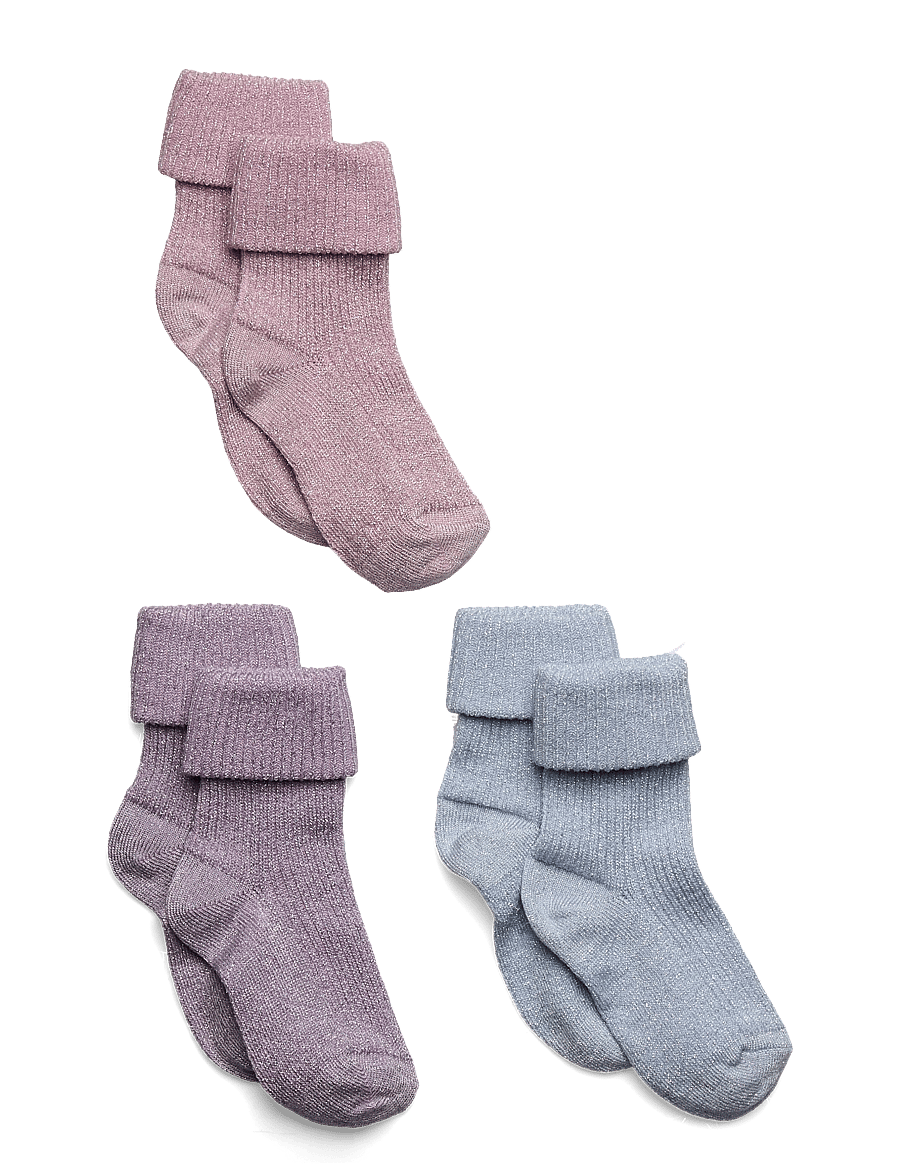 mp Denmark - Ida glitter socks - 3-pack - sokken - ice heather - 0