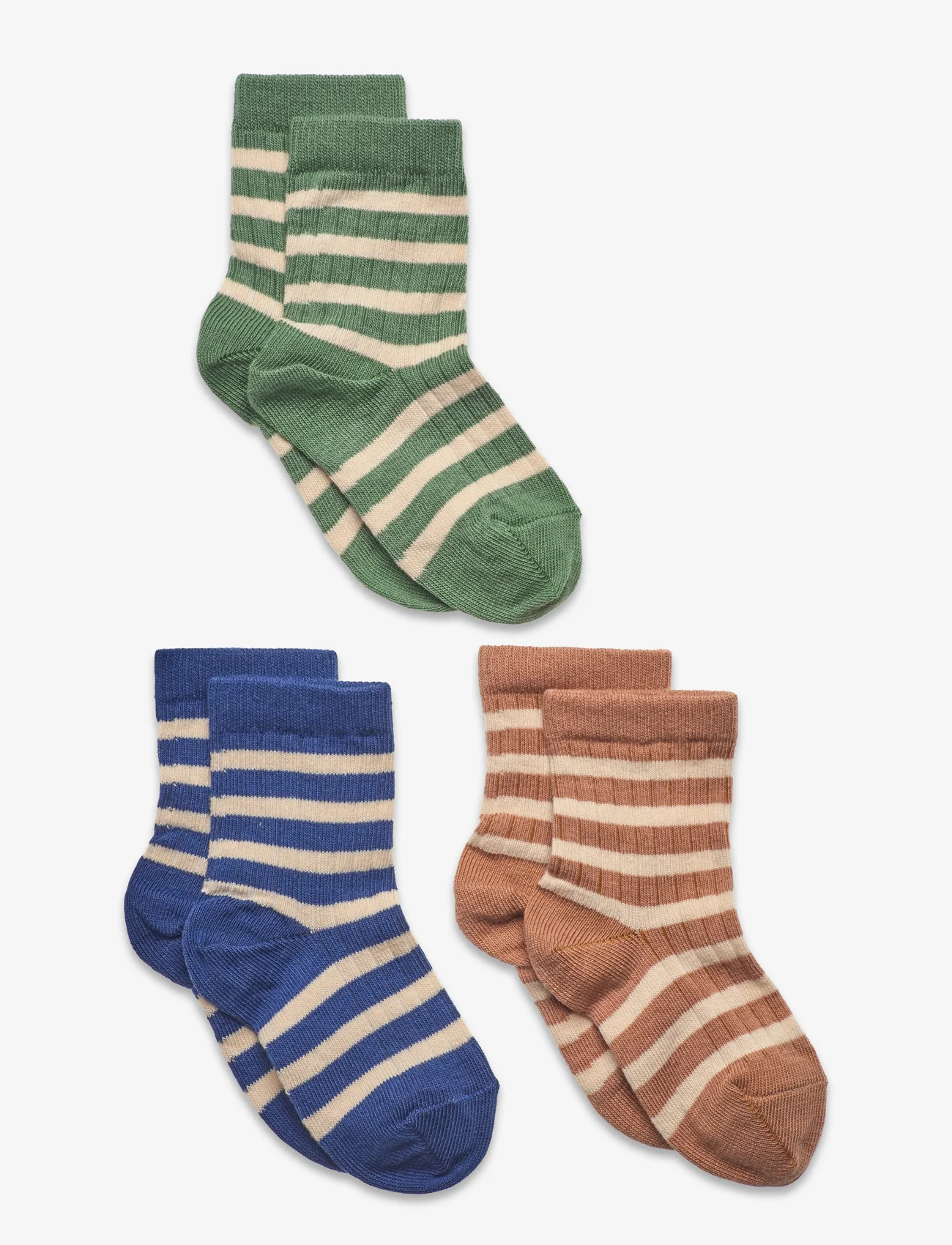 mp Denmark - Eli socks - 3-pack - laveste priser - true blue - 0