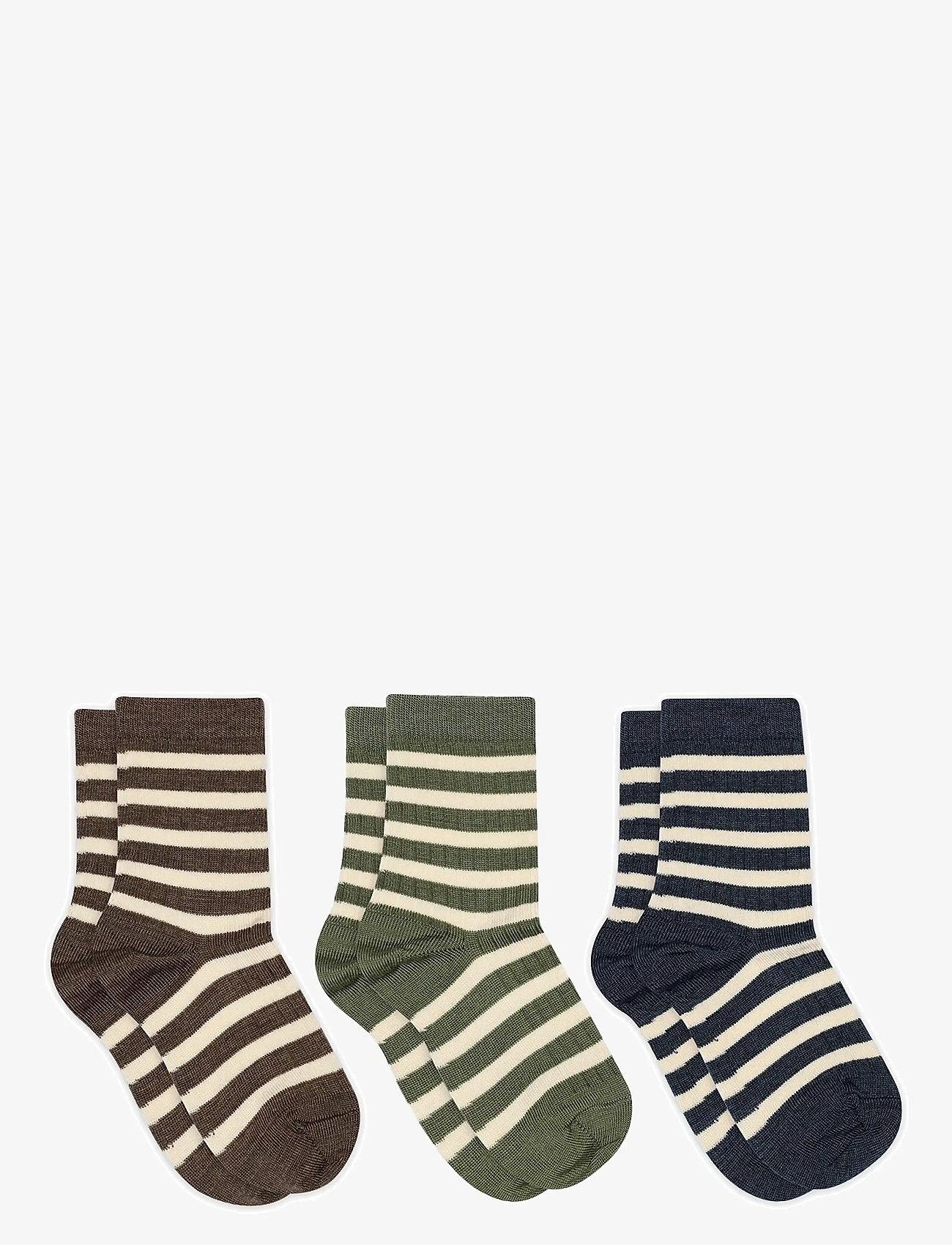 mp Denmark - Elis socks - 3-pack - sügisesed riided - brown melange - 0