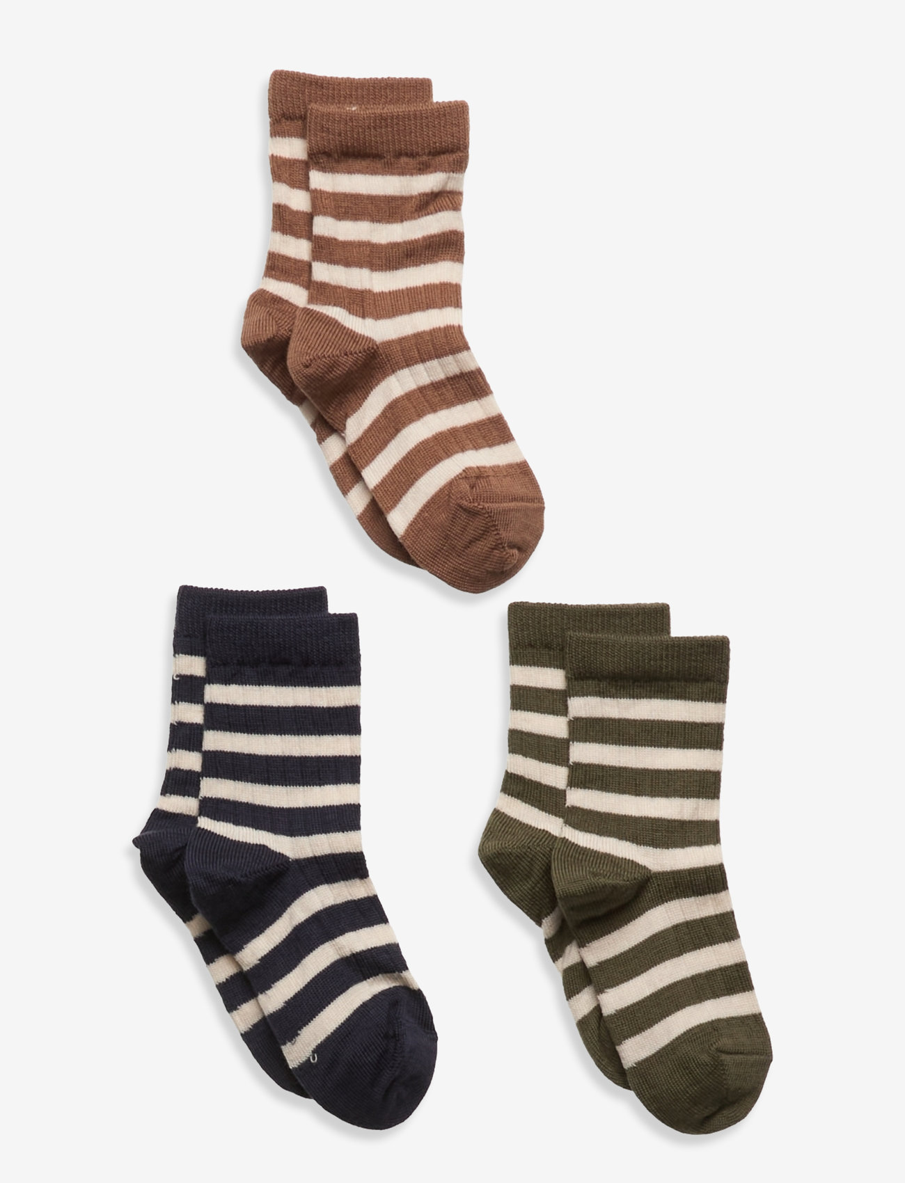 mp Denmark - Elis socks - 3-pack - höstkläder - pecan pie - 0