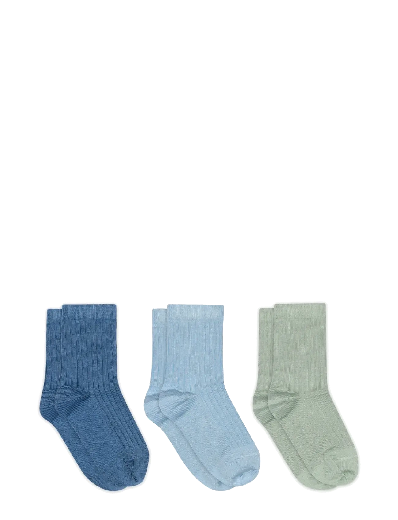 mp Denmark Cotton Rib socks -  3-pack - Campaign - HIGH TIDE / multi