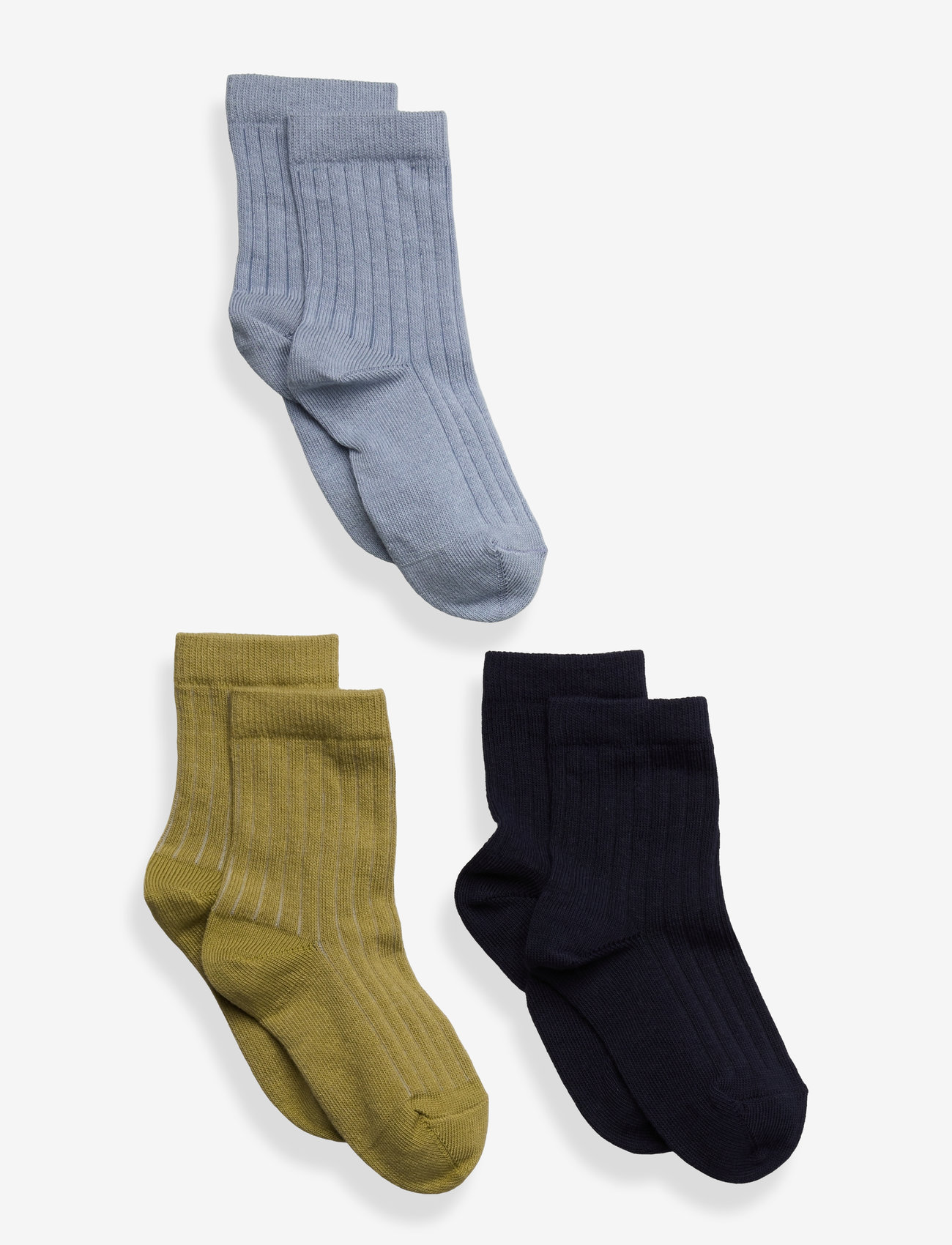 mp Denmark - Cotton Rib socks -  3-pack - strømper - navy - 0