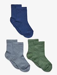 mp Denmark - Cotton Rib socks -  3-pack - madalaimad hinnad - true blue - 0