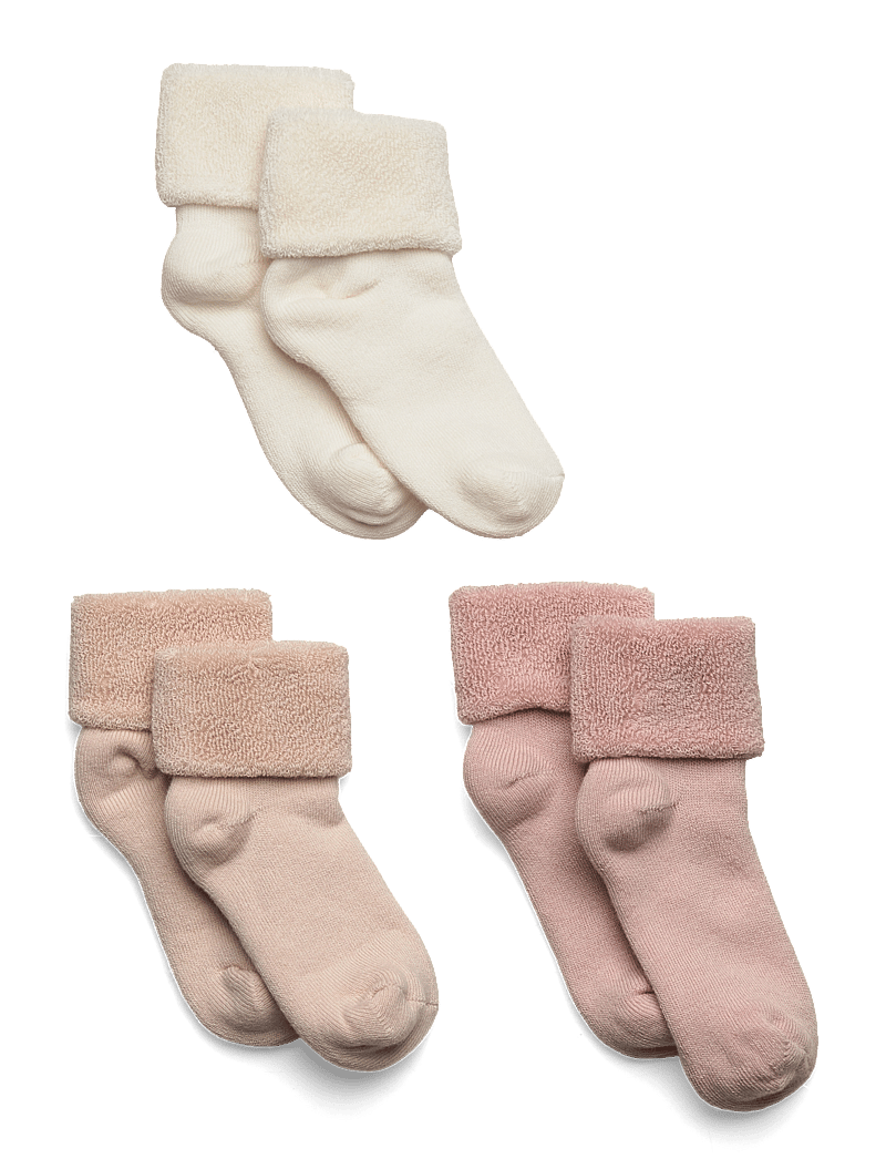 mp Denmark - Cotton baby socks - 3-pack - beebisokid - pink champagne - 0