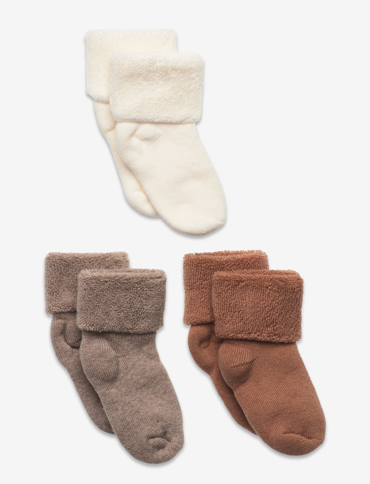 mp Denmark - Cotton baby socks - 3-pack - snow white - 0