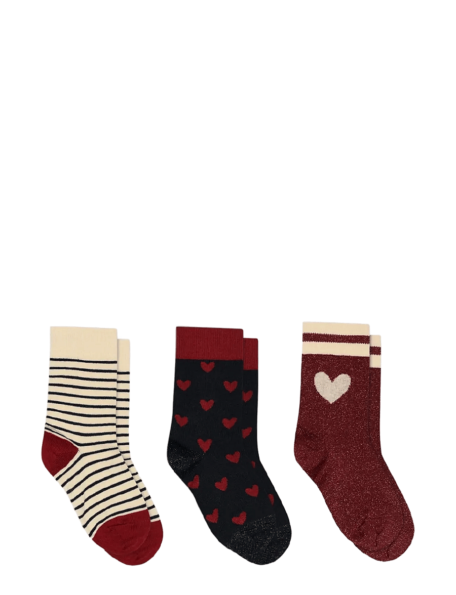 mp Denmark - Maja socks - 3-pack - karanda red - 0