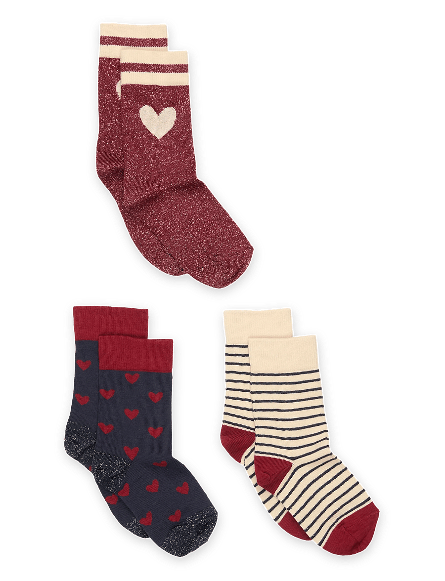 mp Denmark - Maja socks - 3-pack - strumpor - karanda red - 0