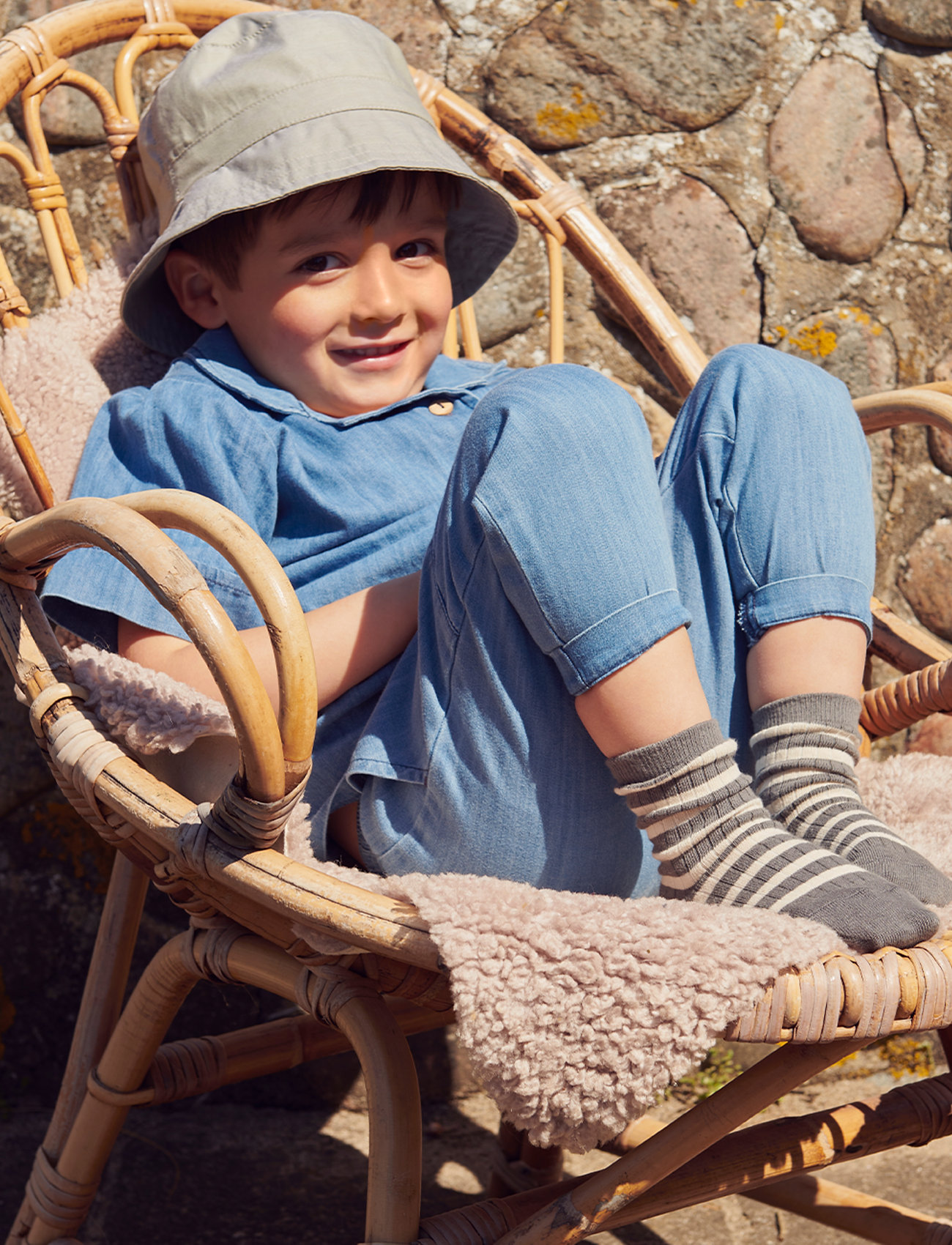 mp Denmark Matti Bucket Hat, 47, Hats, Grün - Kinder