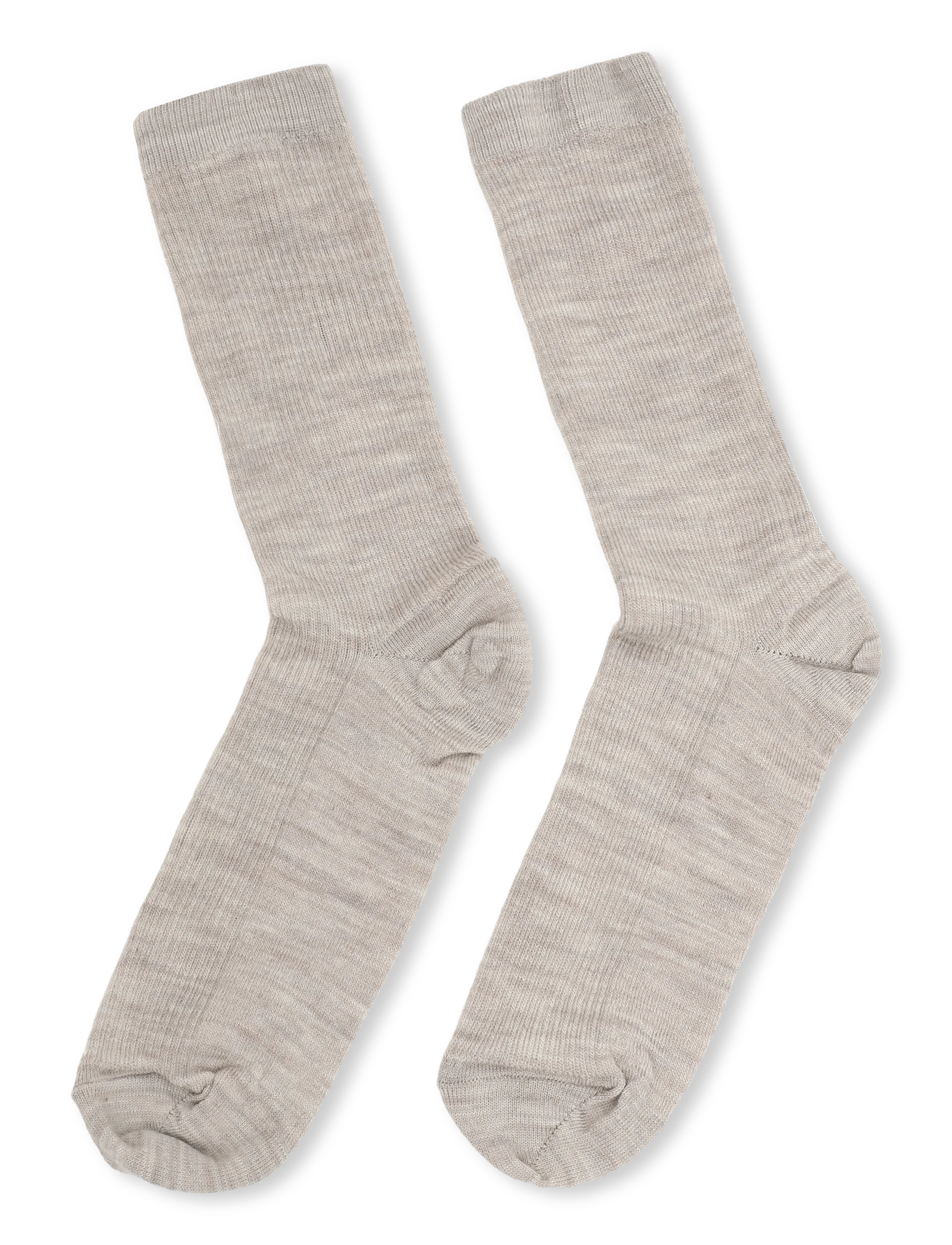 mp Denmark - Fine wool rib socks - normale socken - light brown melange - 1