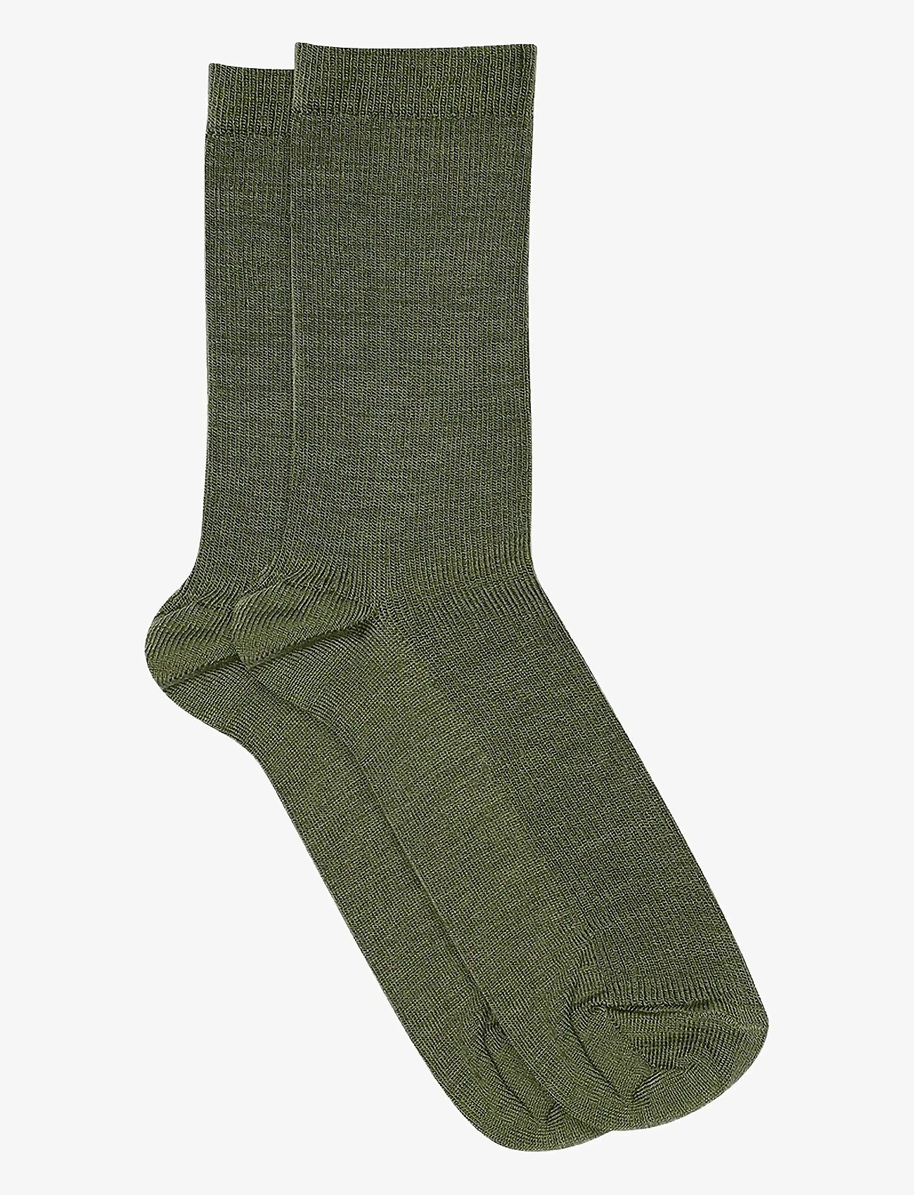 mp Denmark - Fine wool rib socks - olivine - 0