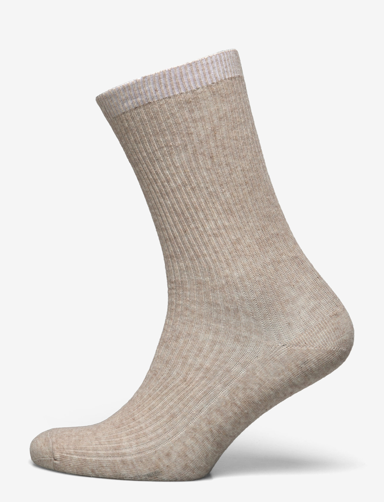 mp Denmark - Fine cotton rib socks - lägsta priserna - beige melange - 0
