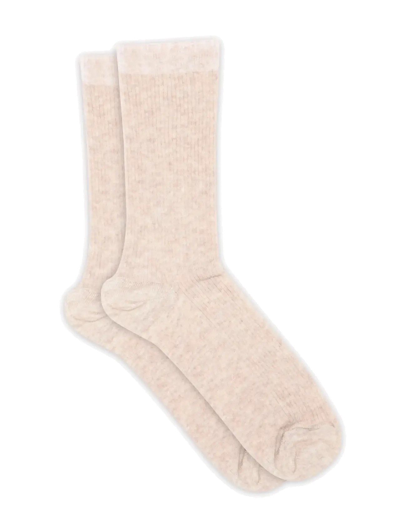 mp Denmark Fine cotton rib socks - Ondergoed - BEIGE MELANGE / beige