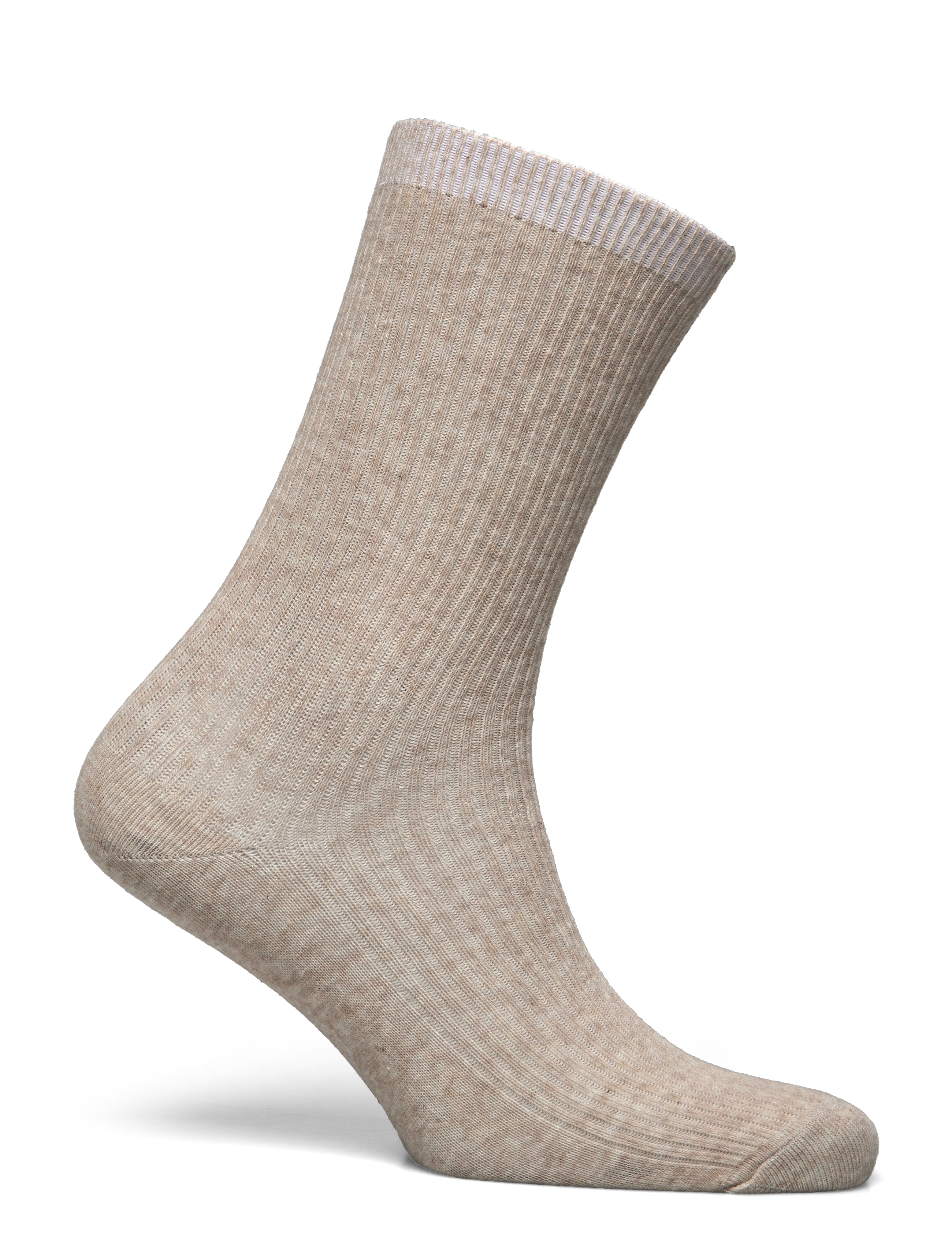 mp Denmark - Fine cotton rib socks - normale socken - beige melange - 1