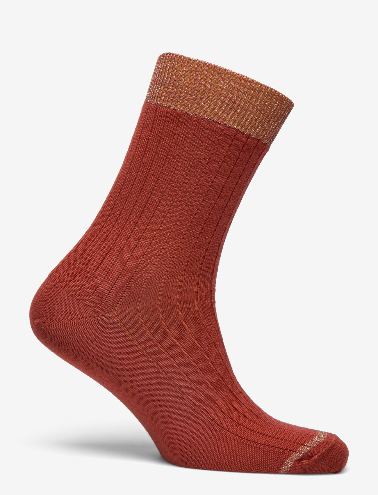mp Denmark - Erina wool rib socks - rustic clay - 1