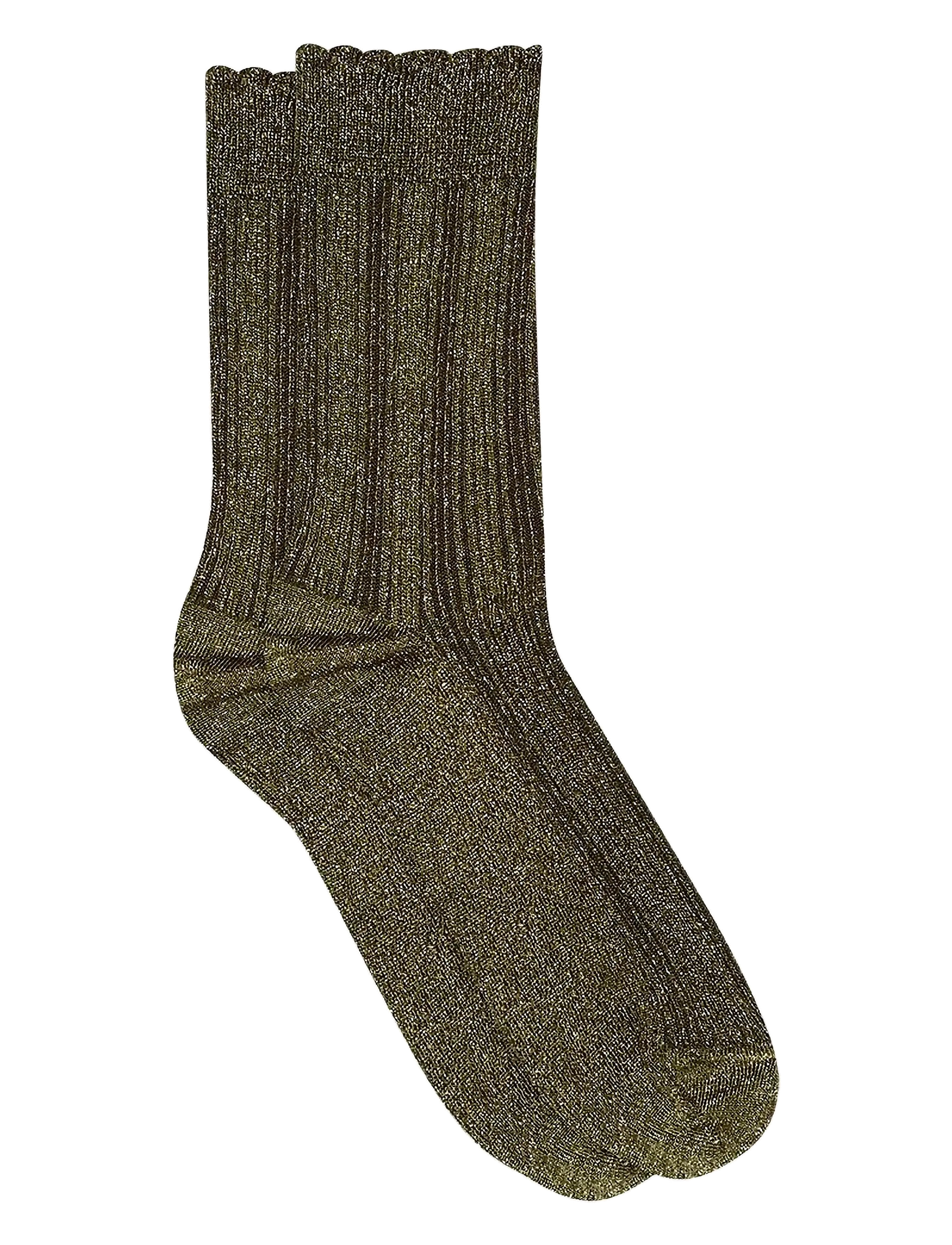 mp Denmark Julia glitter socks - mp Women - CAPULET OLIVE / khaki/green