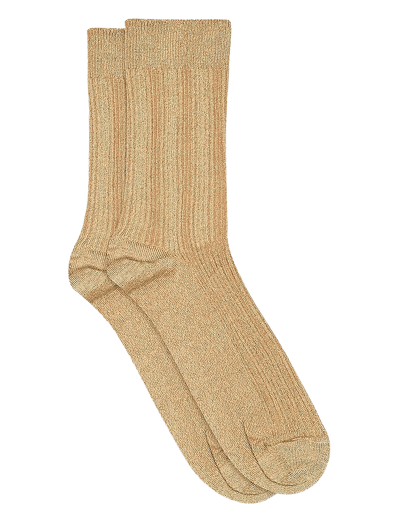 mp Denmark - Julia glitter socks - almindelige strømper - golden tan - 0