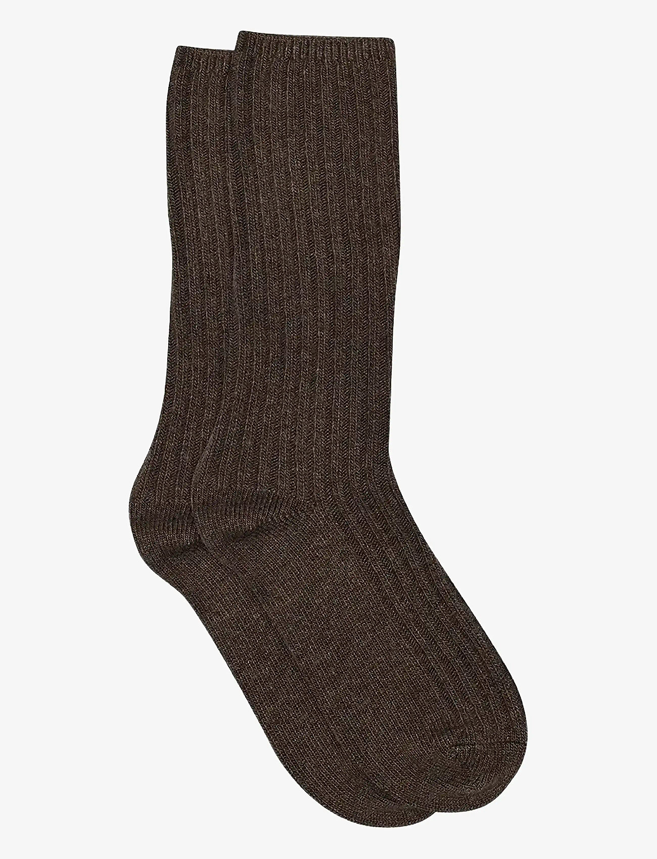 mp Denmark - Bess long socks - laveste priser - brown melange - 0